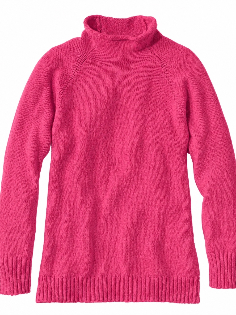 L.L. Bean Cotton Ragg Sweater Funnelneck Pullover